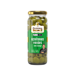 Azeitonas Verdes Sem Caroço 330g/160g - Vd. Fazenda Sedrez