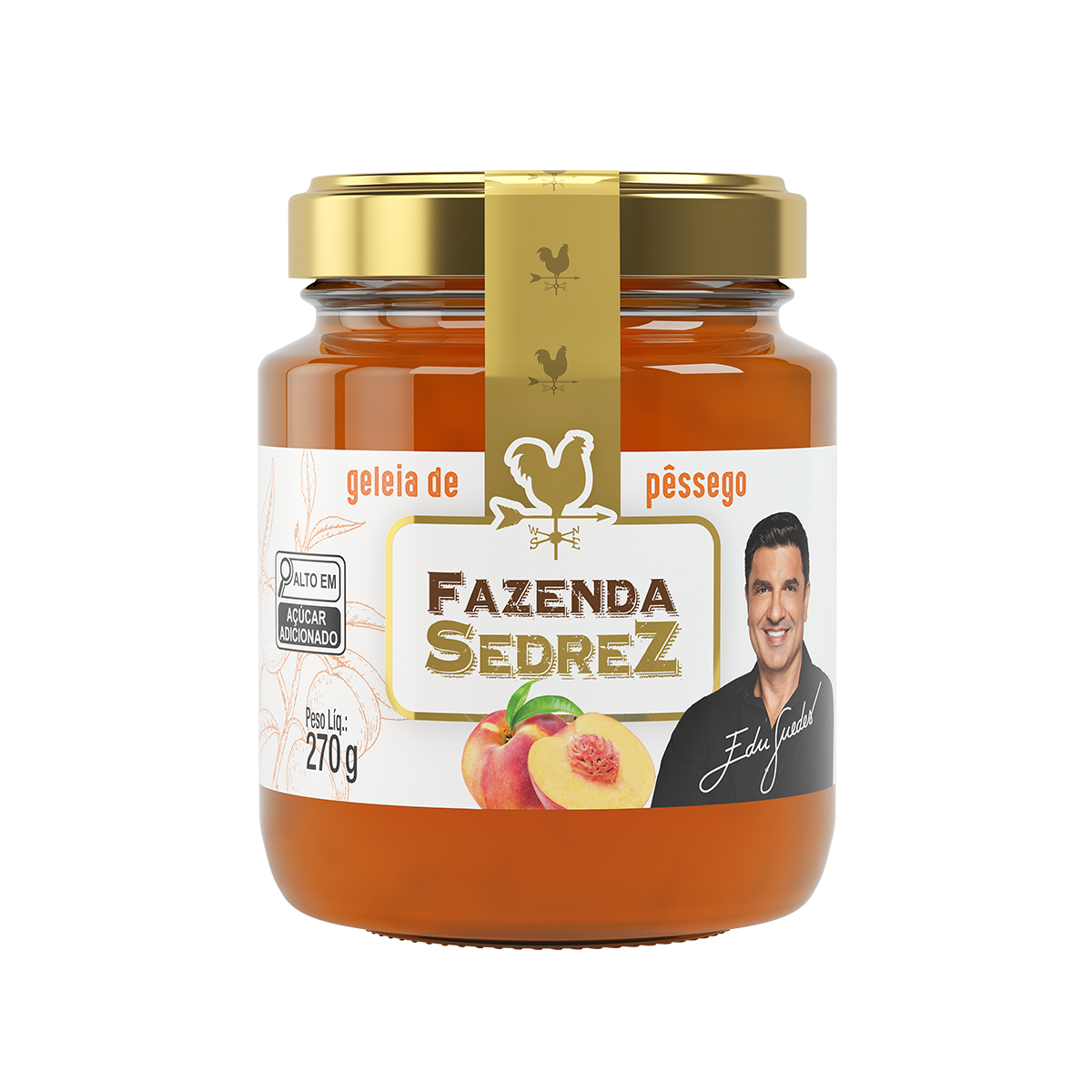Geleia de Pêssego 270g Fazenda Sedrez