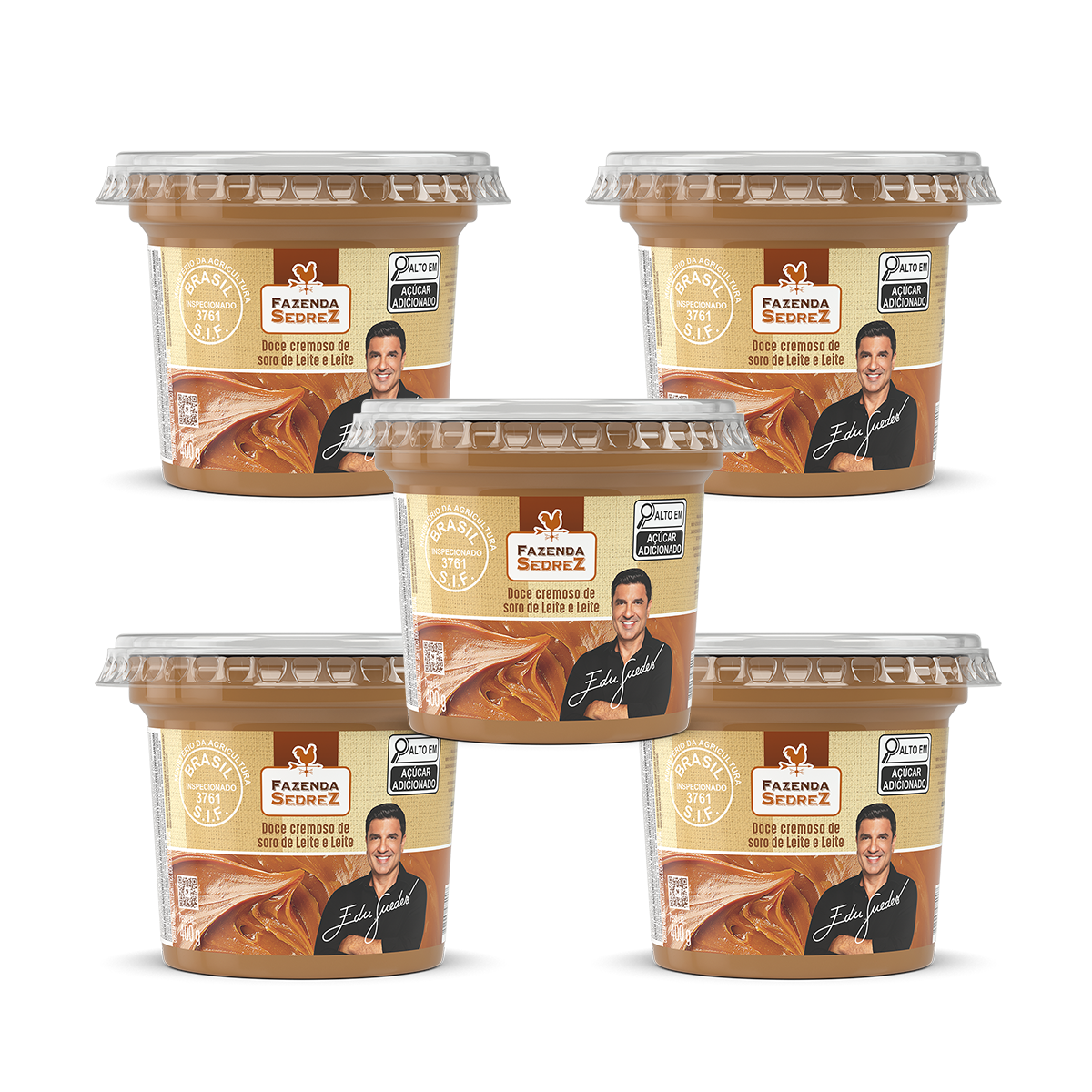 Combo Doce Cremoso Soro e Leite 400g Fazenda Sedrez - 5 unid.