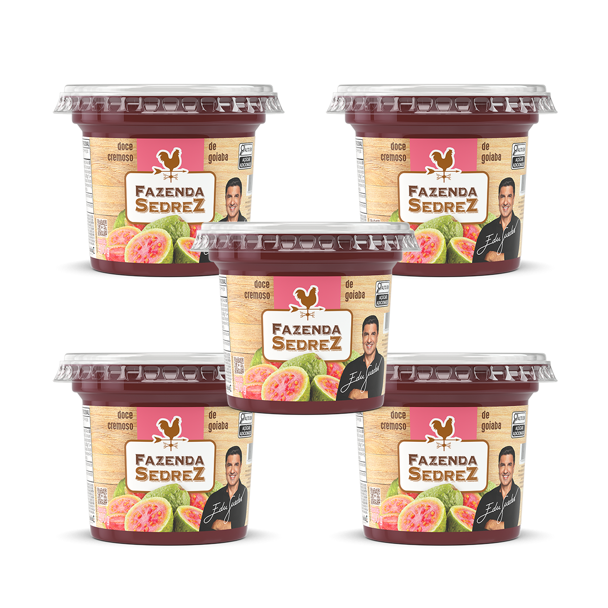 Combo Doce Cremoso de Goiaba 400g Fazenda Sedrez - 5 unid