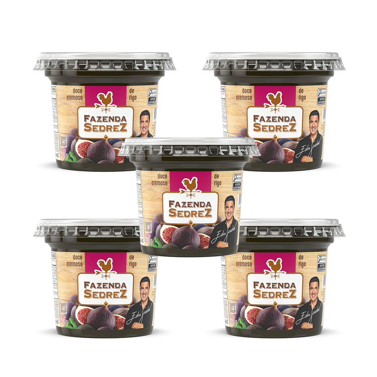 Combo Doce Cremoso de Figo 400g Fazenda Sedrez - 5 unid