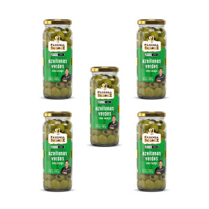 Combo Azeitonas Verdes Sem Caroço 330g/160g - Vd. Fazenda Sedrez - 5 unid
