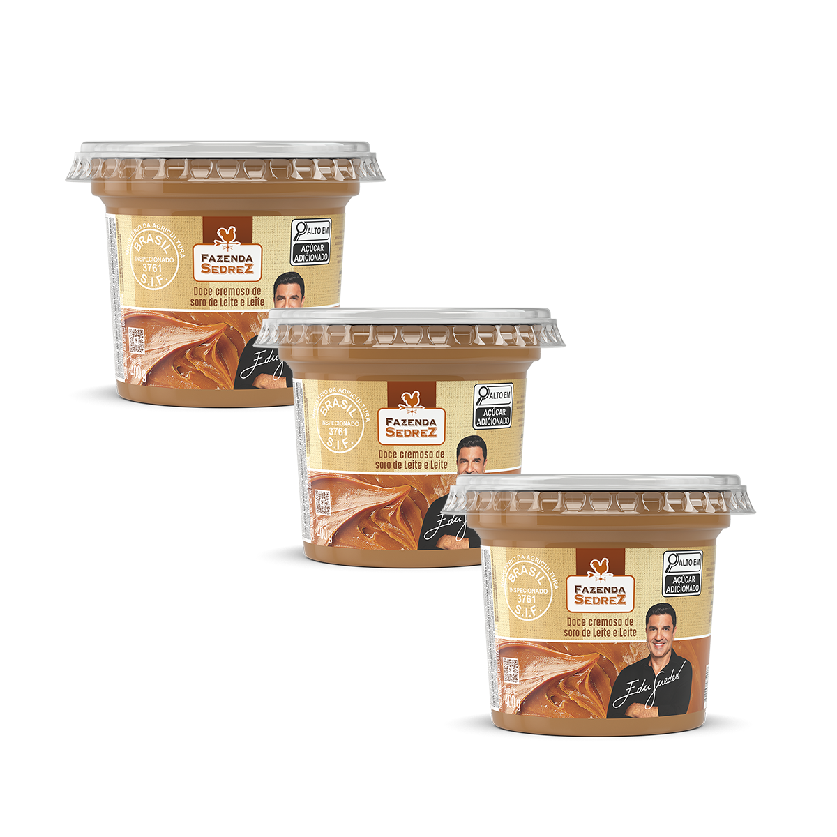Combo Doce Cremoso Soro e Leite 400g Fazenda Sedrez - 3 unid