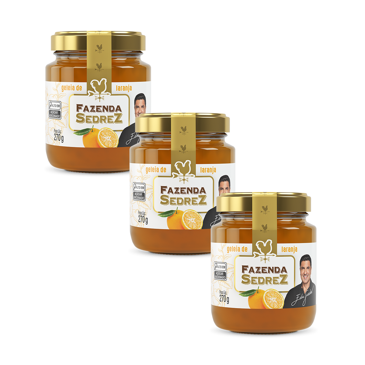 Combo Geleia de Laranja 270g Fazenda Sedrez - 3 unid - Fazenda Sedrez
