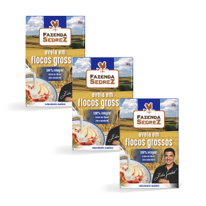 Combo Aveia Flocos Grossos 165g Fazenda Sedrez - 3 unid