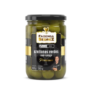 Azeitonas Verdes c/Caroço Premium 360g Fazenda Sedrez